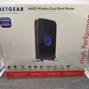 Netgear N600 Bezprzewodowy router dwupasmowy WNDR3400 w oryginalnym pudełku - Zdjęcie 1 z 18