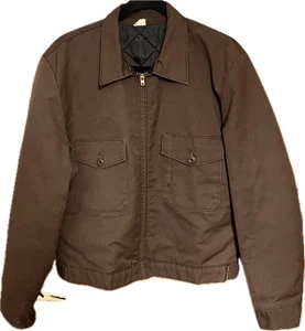 Durable Press Insulated Chore Barn Work Jacket Brown Made in USA M-RG Talon  - Picture 1 of 9