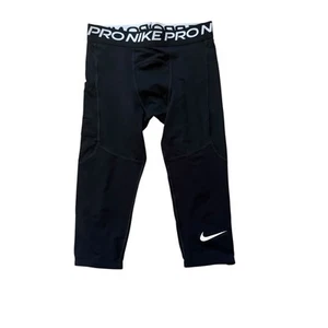 Nike Pro Youth Dri-FIT 3/4 Tights Black Size M – New Without Tags - Picture 1 of 5