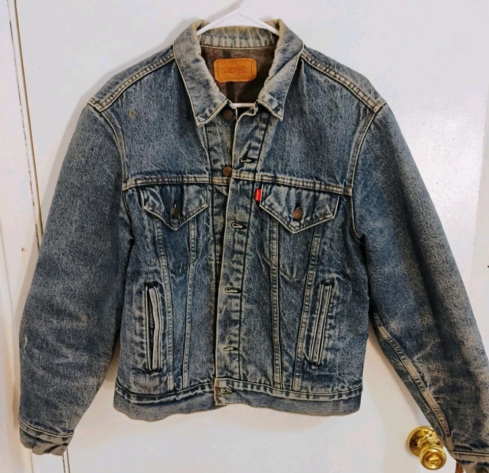 复古男式李维斯内衬毛毯牛仔夹克 70506 0316 尺寸 42 大号 美国  — 第 1/4 张图片