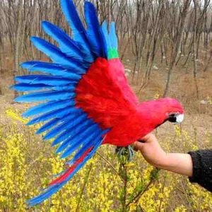 gran simulación espuma y plumas alas loro modelo pájaro regalo unos 45x60cm - Imagen 1 de 3