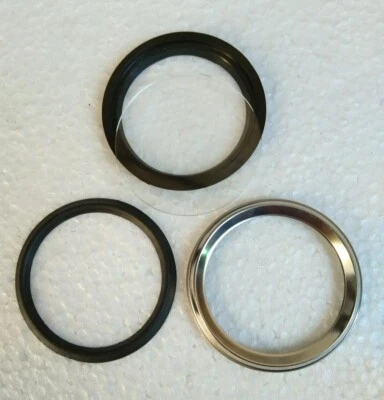 Anillo cromado + cristal para 60 mm para manómetros juego de 5 piezas Foto 1 de 3