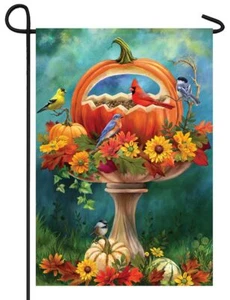 Alimentador de calabaza bandera de jardín - Imagen 1 de 1