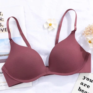 Flat-chested AAA AA ABC Women Bras Sexy Lingerie Thin Padded Wireless Brassiere - Picture 1 of 17