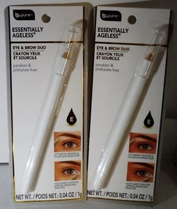 2 B-Pure Essentially Ageless Eye & Brow Duo Crayon Highlighter & Liner - Picture 1 of 1