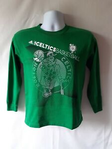 Adidas Boston Celtics boys green long sleeve top size M