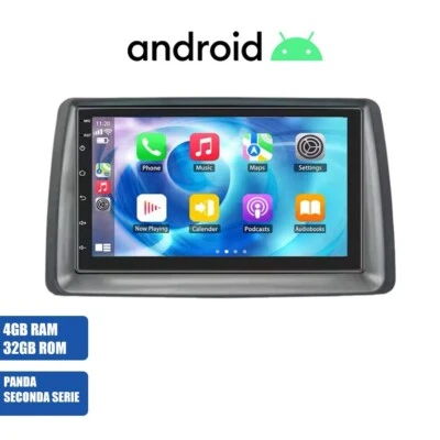 AUTORADIO ANDROID FIAT PANDA 2003-2011 STEREO AUTO TOUCH 7" WIFI NAVIGATORE BT - Immagine 1 di 4