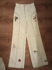Vintage 70's boys size 8 JC Penney’s Jr Hi White Pants With Multiple Designs
