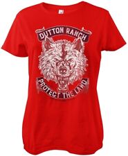 Yellowstone Dutton Ranch Protect The Land Girly Tee Damen T-Shirt Red