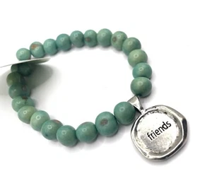 Açaí Seeds Of Life Bracelet With Wax Seal And Teal Beads Whitney Howard Designs - Picture 1 of 8