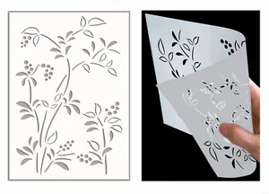 Floral Stencil Vintage French Shabby Chic Paint Furniture Cardmaking Craft FL18 - Picture 1 of 17