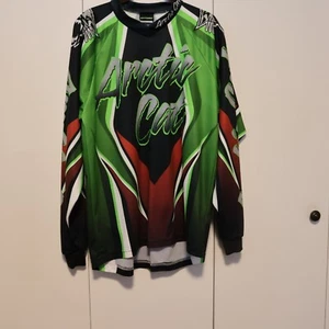 Arctic Cat Racing Jersey Vtg Arcticwear Small All Over Print Long Sleeve - Picture 1 of 9
