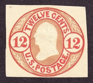 US U42 12c Envelope Cut Square Mint SCV $180 - Picture 1 of 2