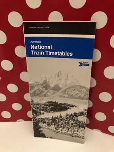 Horario del Sistema Nacional Amtrak 1978 vintage - Imagen 1 de 12