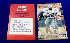 1992 PRO SET EMMITT SMITH PROMO #150 W/HOLOGRAM CHECKLIST BACK VARIATION NRMT-MT - Picture 1 of 4