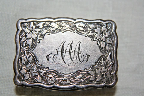 Late Victorian silver vinaigrette George Unite B'ham 1894 Cover
