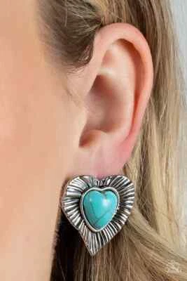 Paparazzi Rustic Romance blue post earrings - Image 1 of 2