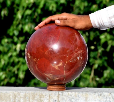 Grande boule de cristal chakra sphère de jaspe rouge 205 mm pierre de guériso... - Photo 1/4