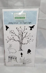 Rubber Stamp Tapestry Budding Spring Unmounted Stamp Set - Picture 1 of 5