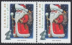 Christmas * Santa RUSSIA DED MOROZ * Canada 1993 #1500a MNH PAIR from BOOKLET - Picture 1 of 1