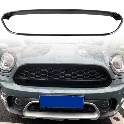 Per MINI Countryman F60 2021 2022 2023 ABS Griglia Anteriore Centrale Griglia Copertura Trim - Immagine 1 di 4