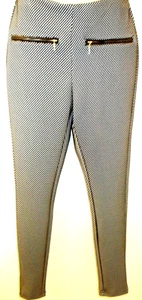 Women's Peacocks Black & White Spotted Skinny Pant Jodphur Trousers 8 UK - Picture 1 of 4