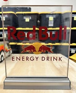Vintage Red Bull Energy Drink LED Lighted Acrylic Panel Bar Counter Sign 12"