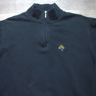 Reebok Vtg Jacksonville Jaguars Sz L 1/4 Zip Retired Logo Sweatshirt - Image 1 of 4