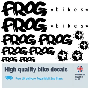 Frog bike decals labels with free bike protection (26 pack) free delivery - Picture 1 of 7