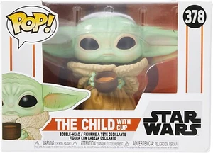 Funko Pop Star Wars The Mandalorian The Child Grogu Baby Yoda With Cup #378 - Picture 1 of 3