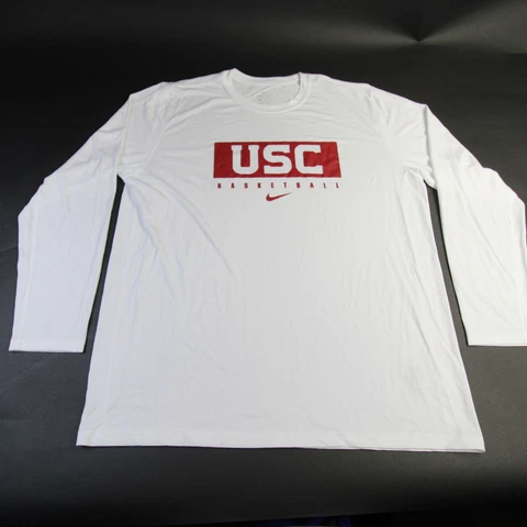 USC Trojans Nike Dri-Fit Long Sleeve Shirt Men's White New Cover