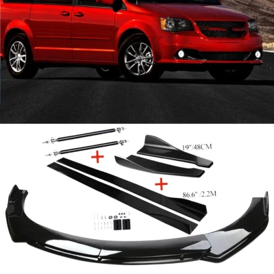 Front Bumper Lip Spoiler Splitter Body Kit+Side Skirt  For Dodge Grand Caravan - Image 1 of 4