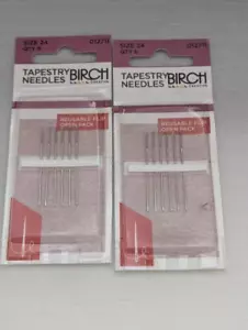 Birch Tapestry hand Needles Size 24 -12 needles new - Picture 1 of 2