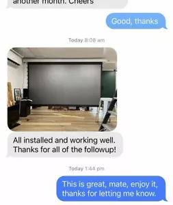 110” inch tab tension motorised projection screen , 4k, ambient light - Picture 1 of 9
