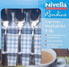 Nivella Rondine Besteck Set 6-teilig Espresso / Mokka Lffel Edelstahl