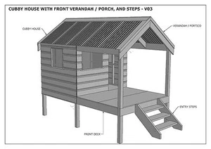 CASA CUBBY - CASA DE JUEGO - Construye una con tus hijos - Planos de construcción completos V3 - Imagen 1 de 12
