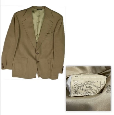 Vintage Tag-Less Cricketeer Mens Fleece Wool Blazer Sport Coat 42 L MADE IN USA - Image 1 of 4