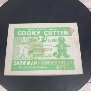 Cortador de galletas 2 en 1 'Cookie' muñeco de nieve o pan de jengibre niño 8" de alto B2 - Imagen 1 de 2