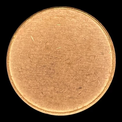 Blank Planchet Cent Copper Plated Zinc 2.5g Post-1982 Genuine Mint Error Coin - Image 1 of 2