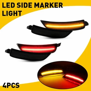 4X For MX-5 Mazda Miata 2016-UP Smoked Front Lens Rear LED Side Marker Light NEW - Picture 1 of 12