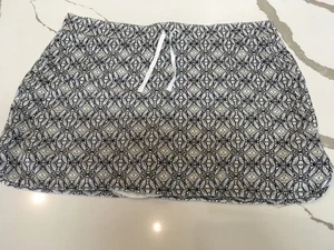 Croft&Barrow Baumwolle schwarz-weiß grün XXL gemustert Skort weiß - Bild 1 von 8