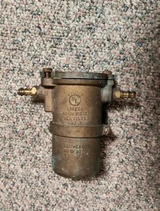 Groco brass canister type fuel filter GF-375. For use with gasoline or diesel  - Picture 1 of 8