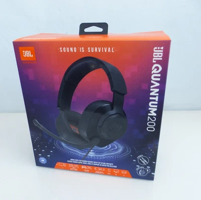 JBL Quantum 200 Gaming Headset Headphones Over Ear Black #200 H - Image 1 of 2