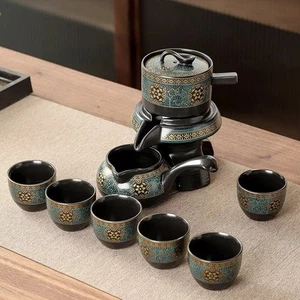 Home tea set, creative living room, rotating Kungfu tea set - Picture 1 of 8