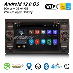 8-Kern Android 13 Autoradio 64GB Navi DVD CarPlay Ford Fiesta Kuga Transit Focus - Bild 1 von 24