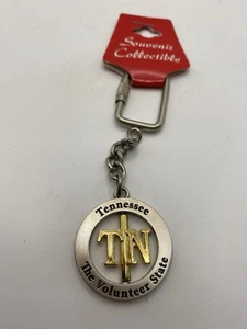 NEU Tennessee, The Volunteer State, Spinner Emblem, Nickel & goldfarbenes Metall - Bild 1 von 2