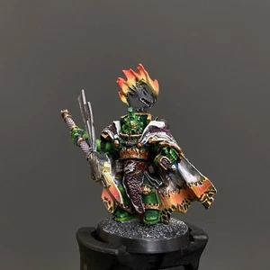 Warhammer 40k Painted Salamanders Captain Vulkan He'Stan - Space Marine Hero Mod - Picture 1 of 4