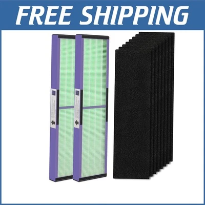 High-Efficiency 2 HEPA Filters with 8 Activated Carbon Pre-Filters for Clean Air - Image 1 of 4