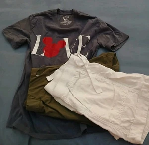 3 Teile, Avia und Izod Shorts, Disney T-Shirt Small - Bild 1 von 10