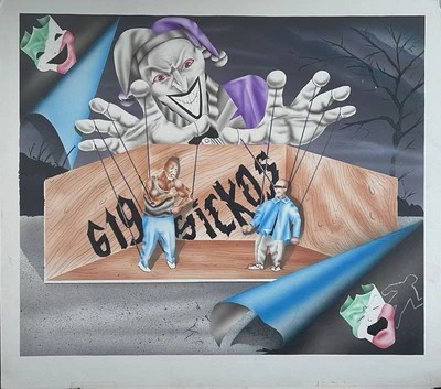 Arte de portada de álbum original raro de Mark Vásquez para The Sickos 619 Sickos Hip Hop Foto 1 de 4